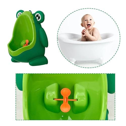 Frog Pee Training,Cute Potty Training Urinal for Boys with Funny Aiming Target,Green Urinals for Toddler Boy thumbnail 3