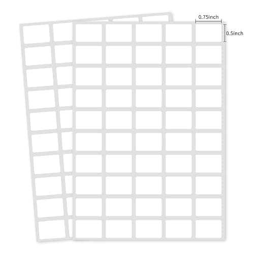 Yeachlaing Multi-Use Removable Labels, 1/2" x 3/4",1000 PCS Blank Labels Total,Water/Oil/Tear Resistant/Ink Won't Smudge No Residue - Image 1