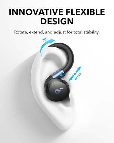 Soundcore Sport X20 by Anker, True-Wireless Workout Earbuds, Rotatable and Extendable Ear Hooks, Noise Cancelling, Deep Bass, IP68 Waterproof, Sweatproof, Dustproof, 48H Play, Sport Earbuds for Gym thumbnail 2