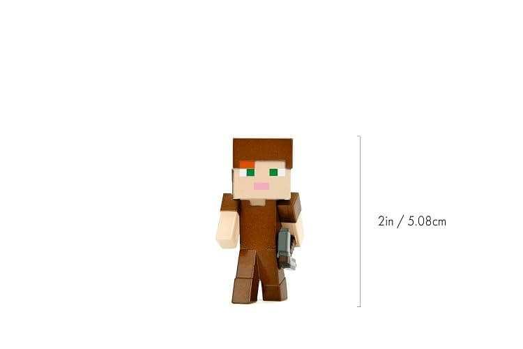 Jada Minecraft 2.5" MetalFigs 4-Pack - Includes Steve in Diamond Armor, Alex in Leather Armor, Enderman & Creeper thumbnail 2
