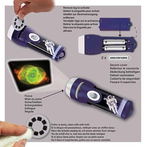 Brainstorm TOYS Stem Space Torch and Projector – 24 NASA Images, Projects Clear Pictures up to 1 Metre Wide, Interactive Educational Kids Flashlight Toy thumbnail 6