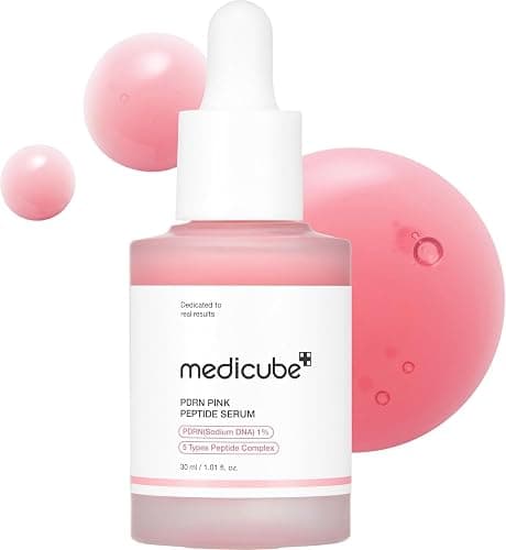 medicube PDRN Pink Peptide Serum with Salmon DNA | Pink Glow Serum - Peptides & Niacinamide for Hydration & Firm-Looking Skin, Uneven Tone Care, Korean Skincare, 1.01 fl. Oz - Image 1
