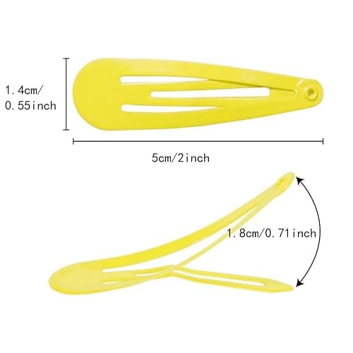 120 Pcs Funtopia 2 Inch Candy Color Barrettes and Non-Slip Metal Snap Hair Accessories for Kids, Teens, and Women (40 Assorted Colors) thumbnail 5