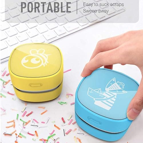 ODISTAR Desktop Vacuum Cleaner,Mini Table dust Sweeper Energy Saving,High Endurance up to 400 mins,Cordless&360º Rotatable for Cleaning Hairs,Crumbs,Computer Keyboard of Gifts for Kids (Pink) thumbnail 4