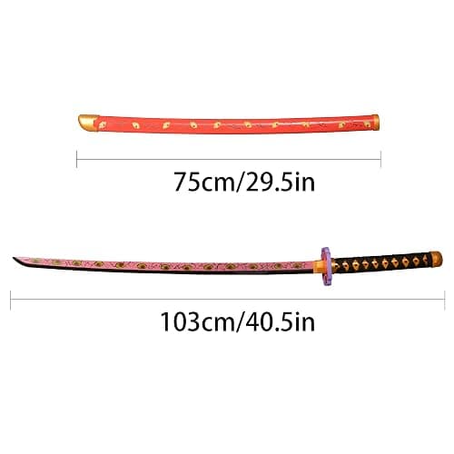 SV Anime Demon Slayer Sword Katana 41 Inch Decorative Collectible Gift Cosplay Sword，Various Styles Available thumbnail 2