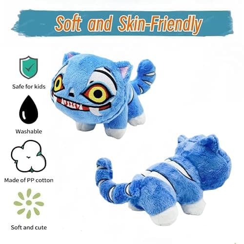 Cute Movie Character Plush Toy – Soft Stuffed Doll Gift for Movie Fans & Collectors (Big Blue Tiger) thumbnail 5