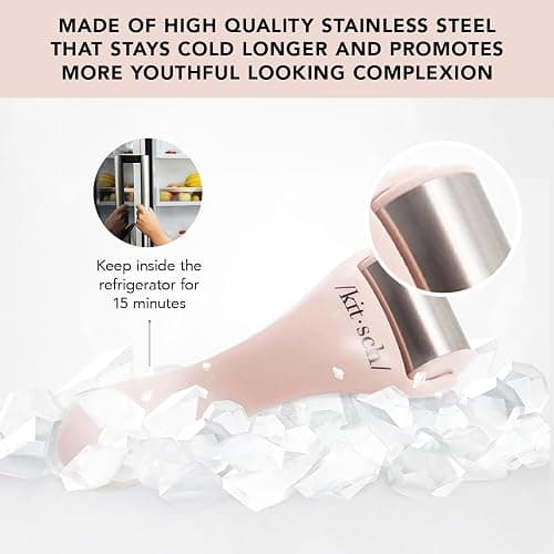 Kitsch Ice Roller for Face & Eye Puffiness, Cold Skin Care for Facial Lymphatic Drainage, Dark Circles & Migraine Relief, Self Tool for Wrinkles, Valentines Day Gifts for Women Face Massager (Pink) thumbnail 7