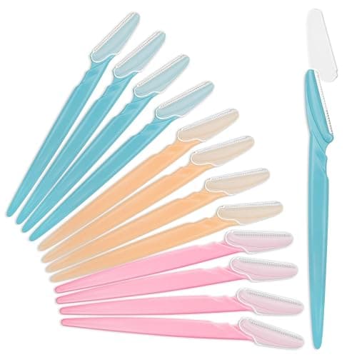 Eyebrow Razor for Women, 12 Pcs Dermaplaning Tool for Face Professional, Face Razor for Women Facial Hair Remover - Image 1