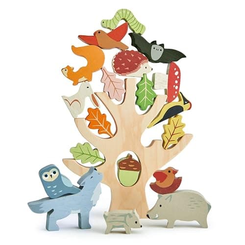 Tender Leaf Toys - Stacking Forest - Wooden Animal Balancing Game for Children and Toddlers - Manual Dexterity and Cognitive Development for Ages 18 Months+ - Image 1
