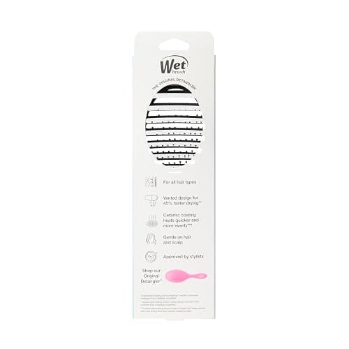 Wet Brush Ceramic Speed Dry Hair Brush, Black - Vented Design & Soft HeatFlex Bristles for Blow-Dry Safe Styling - Ergonomic Handle for Pain-Free Detangling - Hair Accessories for All Hair Types thumbnail 11