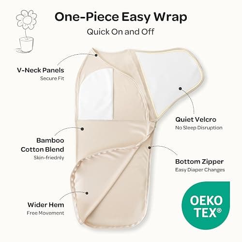 Momcozy Swaddles for Newborns, Quiet Fastener Swaddle Suitable for Infant 0-3 Months, New-Parent-Friendly Sleep Sack, Reduce Startle Reflex, Newborn Boys Girls Registry Essentials, 2-Pack, Harmony thumbnail 2