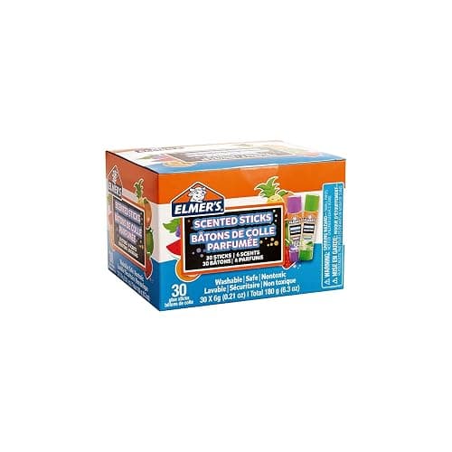 Elmer's Scented Glue Sticks, Washable, Clear, Assorted Scents, 6 Grams, 30 Count - Kids Activity, Birthday Fun, Stocking Stuffer, Vision Board, #1 Teacher Brand - Image 1
