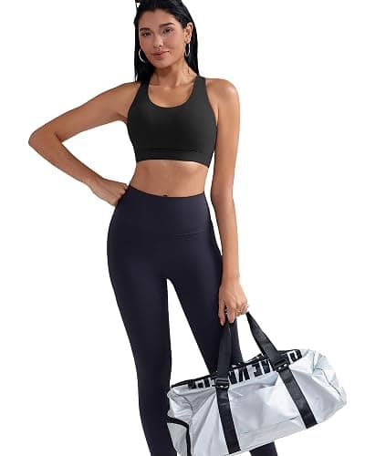 RUNNING GIRL Sports Bras for Women,Padded Strappy Sports Bras Criss-Cross Back Medium Support Sports Bras with Removable Cups thumbnail 4