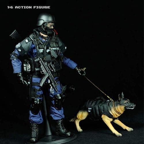 YEIBOBO ! 1:6 Action Figure Accessories German Shepherd Figure Toy (Police Dog) thumbnail 2