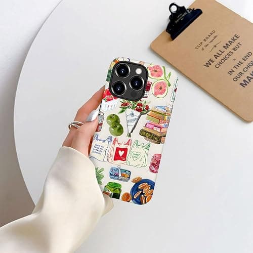 Piodaidy Compatible with iPhone 16 Pro,Durable & Shockproof Phone Case Cover Design - Summer Vegetable Book Collage thumbnail 4