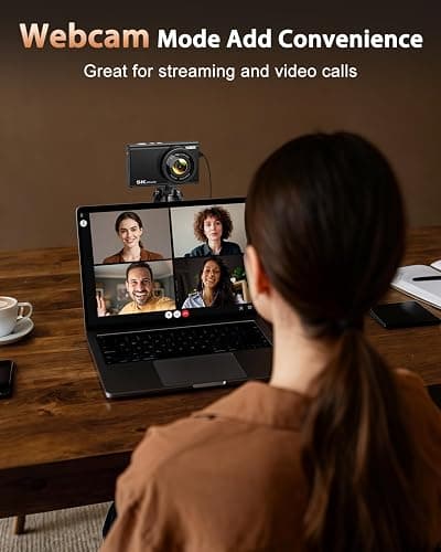 5K Digital Camera for Photography with 6X Optical Zoom, Autofocus 96MP Vlogging Camera for YouTube Video with Dual-Lens, Compact Point and Shoot Travel Cameras for Beginners with 64GB Card & Flash thumbnail 6