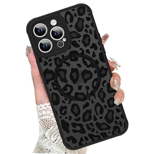 KANGHAR Case for iPhone 14 Pro Max Phone Case [Compatible with Magsafe] Leopard Printed Pattern Cute Cheetah Protective Magnetic Case for Girls Women Men 6.7" - Image 1