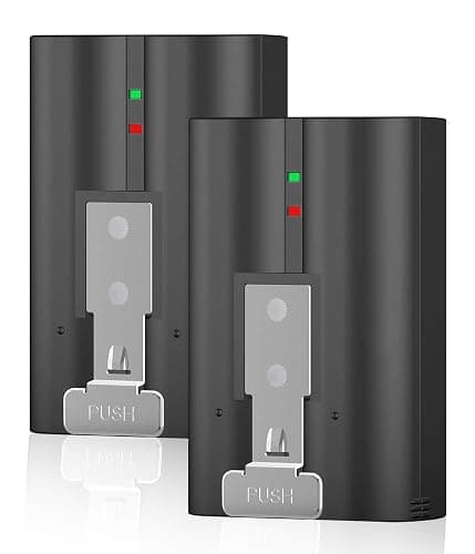 2-Pack 6040mAh Replacement Battery with Charger Station for Ring-Doorbell Camera 2/3/3 Plus/4, Spotlight and Stick Up Cam, Rechargeable Upgraded Lithium Li-ion Batteries 3.65V thumbnail 2