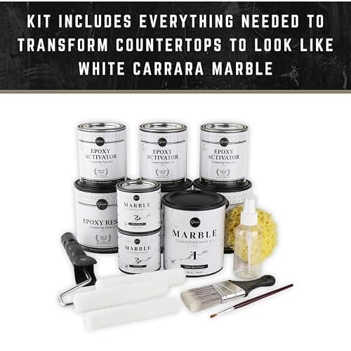 Giani Marble Easy Epoxy Countertop Paint Kit (Carrara White) thumbnail 2