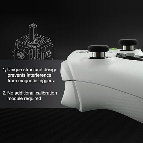 AKNES GuliKit TMR Electromagnetic Joysticks Replacement for DualSense PS5 / PS5 Edge Controller, Thumbstick Grips for PlayStation 5 Controller, Thumbstick Caps Included thumbnail 4
