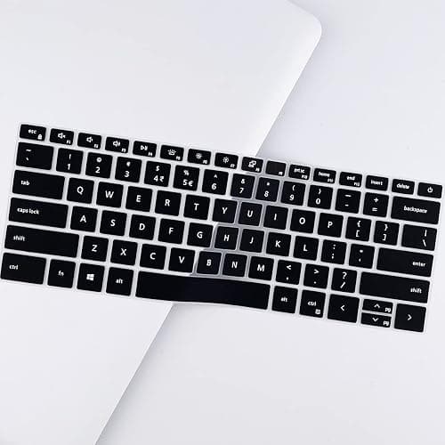 Keyboard Cover for Dell Inspiron 14 5410 5415 5418 5420 5425 5430 7415 7420 7425 7430 7435, Dell Inspiron 16 5620 5625 5630 7620 7630, Inspiron 13 5310, Latitude 3320 3420 Keyboard Skin -Black thumbnail 3