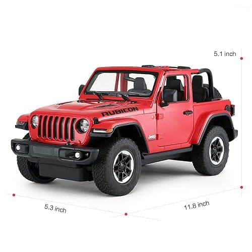 RASTAR Off-Road Remote Control Car, 1:14 Jeep Wrangler JL RC Off-Road Racing Vehicle Toy Car for Kids Adults, Spring Suspension/Door Open, 2.4Ghz RED thumbnail 3