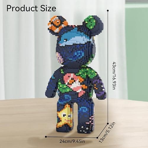 TIEDCWN Teddy Blocks Bear Micro Building Blocks Set (6880 Pieces) Underwater World Brick with Storage Drawer, Gift for Adults and Kids thumbnail 2