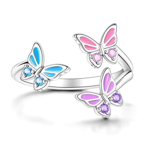 Vectoflux Adjustable 925 Sterling Silver Rings for Women - Elegant 5A CZ Dainty Hoop & Band Designs for Women, Hypoallergenic Daily Wear Jewelry with Gift Bag thumbnail 3