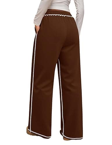 LUYAA Women Wide Leg Sweatpants Low Rise Baggy Fleece Sweatpants for Womens with Pockets 2025 Trendy thumbnail 5
