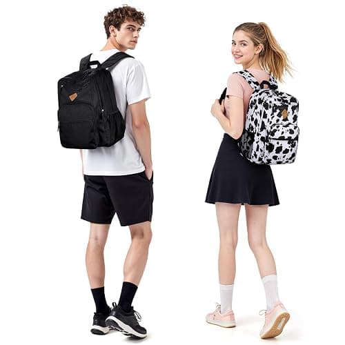 ZORFIN 26L Black Backpack for College, and Travel: Water Resistant Bookbag thumbnail 4