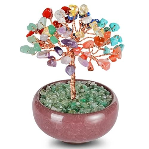 Bosfante Crystal Tree of Life for Wealth & Prosperity,Seven Chakra Tree for Energy Balance,Crystal Decoration for Home - Image 1