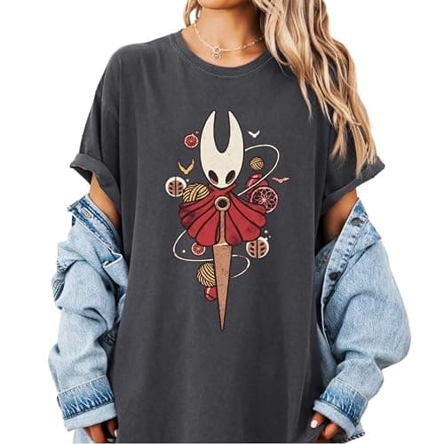 Hollow Knight Silksong Hornet T-Shirt, Hornet Indie Game Shirt, Hollow Bug Night Shirt - Image 1