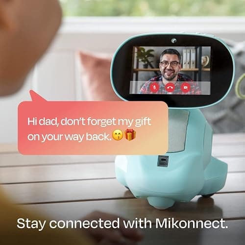 Miko 3: AI-Powered Smart Robot for Kids | STEAM Learning & Educational | Interactive Robot with Learning apps & Unlimited Games | Birthday Gift for Girls & Boys Aged 5-12| Blue. thumbnail 2