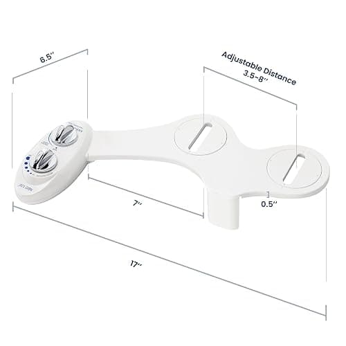 LUXE Bidet NEO 120 - Single Nozzle, Self-Cleaning, Non-Electric Bidet Attachment for Toilet Seat, Adjustable Water Pressure, Rear Wash (White) thumbnail 2