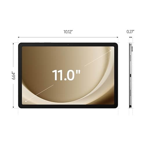 Samsung Galaxy Tab A9+ Plus 11” 64GB Android Tablet, Big Screen, Quad Speakers, Upgraded Chipset, Multi Window Display, Slim, Light, Durable, Kids Friendly Design, US Version, 2024, Silver thumbnail 3