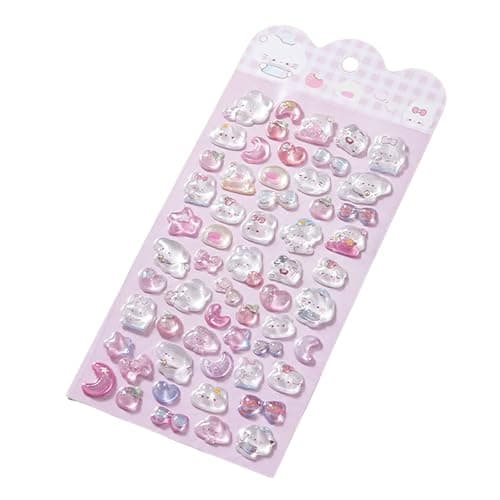 Embossed Animal Sticker Cartoon PVC Resin for Scrapbooking Notebook Journal Phone Cover Luggage Rewarding Color - Image 1