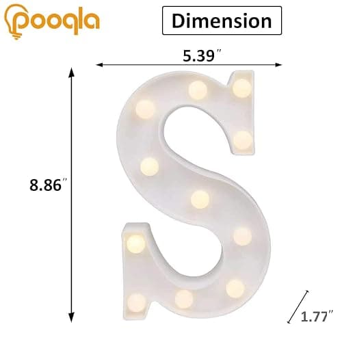 Pooqla LED Marquee Letter Lights Sign, Light Up Alphabet Letter for Home Party Wedding Decoration S thumbnail 2