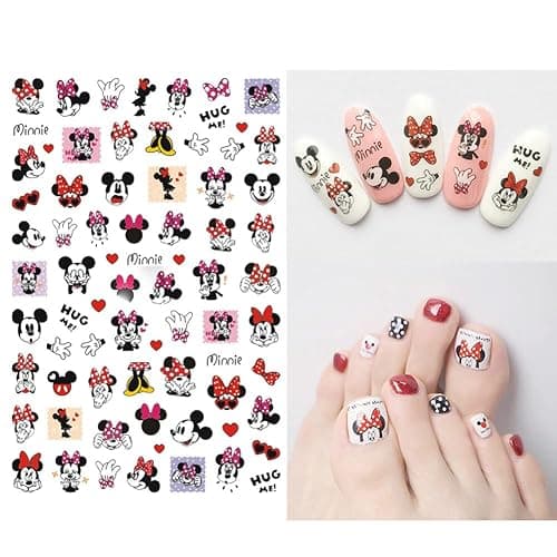 Cartoon Nail Art Stickers Decal 3D Self-Adhesive Nail Decals Cute Cartoon Nail Art Supplies Luxury Designer Nail Stickers for Women Manicure Acrylic Nails Decoration Accessories 8 Sheets thumbnail 2