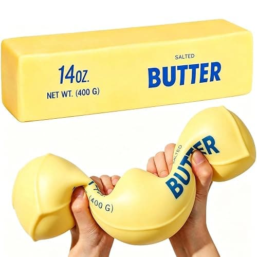 Butter Squishy Giant, Jumbo Cheese Squishy Fidget Toys for Adults | 14OZ Jumbo Squishies Slow Rising, Big Cheese Squishy Squeeze Sensory Toys for ADHD Anxiety Stress Relief - Image 1