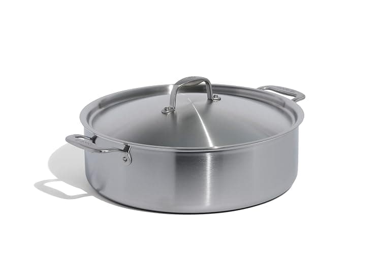 Made In Cookware - 10 Quart Stainless Steel Rondeau Pot w/Lid - 5 Ply Stainless Clad - Professional Cookware - Crafted in Italy - Induction Compatible - Image 1
