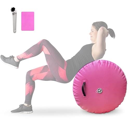 KIASTER Air Roller Inflatable Tumbling Gymnastics Mat Air Roll Barrel Tumble Track Back handspring Mat for Gymnastics Yoga Training Cheerleading Home Use thumbnail 7