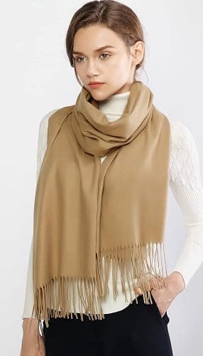 RIIQIICHY Women's Scarf Pashmina Shawls and Wraps for Evening Dress Bridesmaid Wedding Bridal Winter Warm Long Large Scarves thumbnail 5