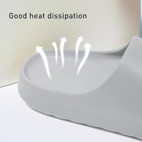 Cloud Slides for Women and Men, Platform Slides Slippers, Non-Slip Quick Drying Soft Lightweight Shower Shoes, Thick Sole Open Toe Slides Sandals for Indoor & Outdoor thumbnail 6