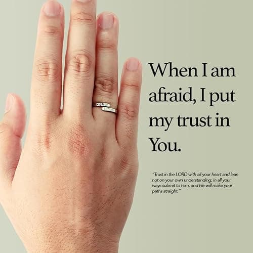 SILVER TRUST GOD RING with GIFT BOX (Adjustable) thumbnail 5