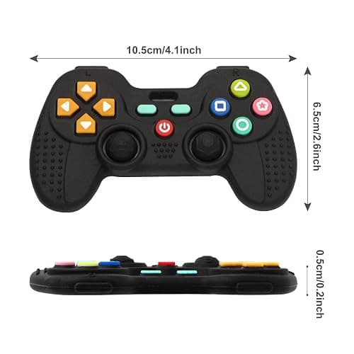 Hooku 2 Pack Silicone Teething Toys for Babies 0-6 Months, Teethers for Babies 6-12 Months, Remote Teether for Baby, Sensory Toys for Babies, Baby Chew Toys KLW8808 thumbnail 2