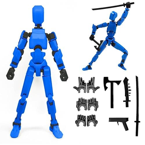 2026 New Assembly Completed-Titan 13 Action Figure,Dummy Robot 13 Action Figures Set,3D Printed Multi-Jointed Action Figures,Nova 13 Action Figure for Collectors Desktop Decorations (Blue) - Image 1