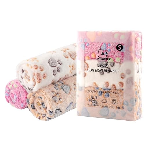 MIWOPET 3 Pack Cat and Dog Blanket Soft & Warm Fleece Flannel Sleep Mat, Great Pet Throw for Puppy, Kitten,Cats,Small Dogs (Small 23" x 15") thumbnail 6