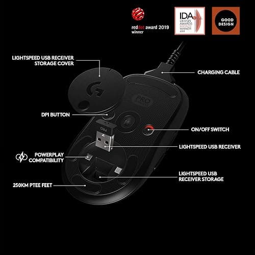 Logitech G Pro Wireless Gaming Mouse with Esports Grade Performance thumbnail 5
