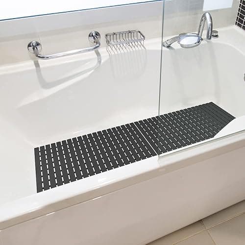 BEMISO BEMISO Shower Mat Non Slip Bathtub Mat with Suction Cups and Drain Holes 27.5 x15.7 Inch Bath Mat for Tub & Shower.Easy Dry,Easy to Cut,Eco-Friendly thumbnail 2