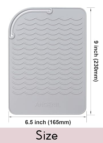 ANGENIL Flat Iron Silicone Mat and Travel Case for Hair Tools - Heat Resistant Mat, Straightener Pad, and Curling Iron Sleeve (9" x 6.5") thumbnail 7